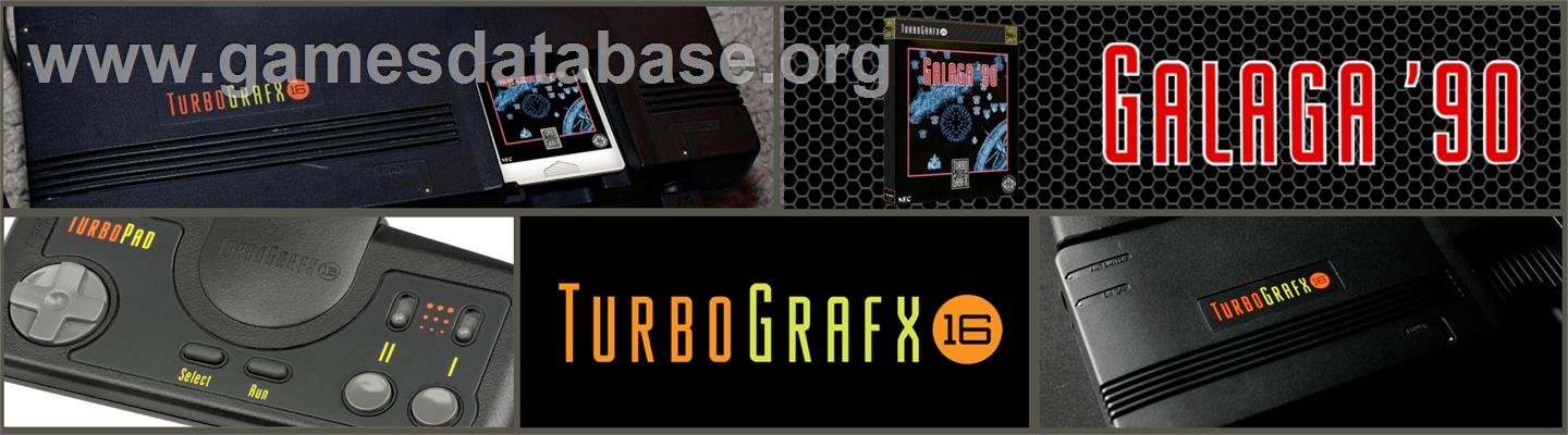 Galaga '90 - NEC TurboGrafx-16 - Artwork - Marquee