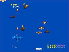 In game image of Dragon Spirit: The New Legend on the NEC TurboGrafx-16.
