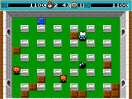 In game image of Mega Bomberman on the NEC TurboGrafx-16.