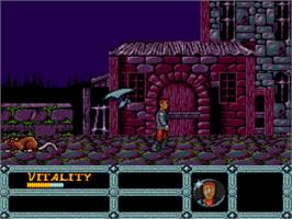 In game image of Night Creatures on the NEC TurboGrafx-16.