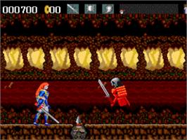 In game image of Samurai Ghost on the NEC TurboGrafx-16.