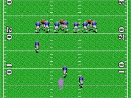 In game image of TV Sports: Football on the NEC TurboGrafx-16.