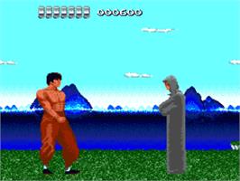 In game image of The Ninja Warriors on the NEC TurboGrafx-16.