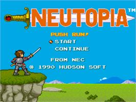 Title screen of Neutopia on the NEC TurboGrafx-16.