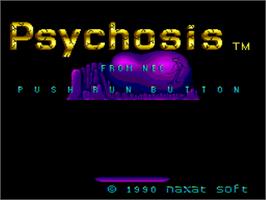 Title screen of Psychosis on the NEC TurboGrafx-16.