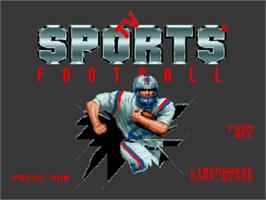 Title screen of TV Sports: Football on the NEC TurboGrafx-16.