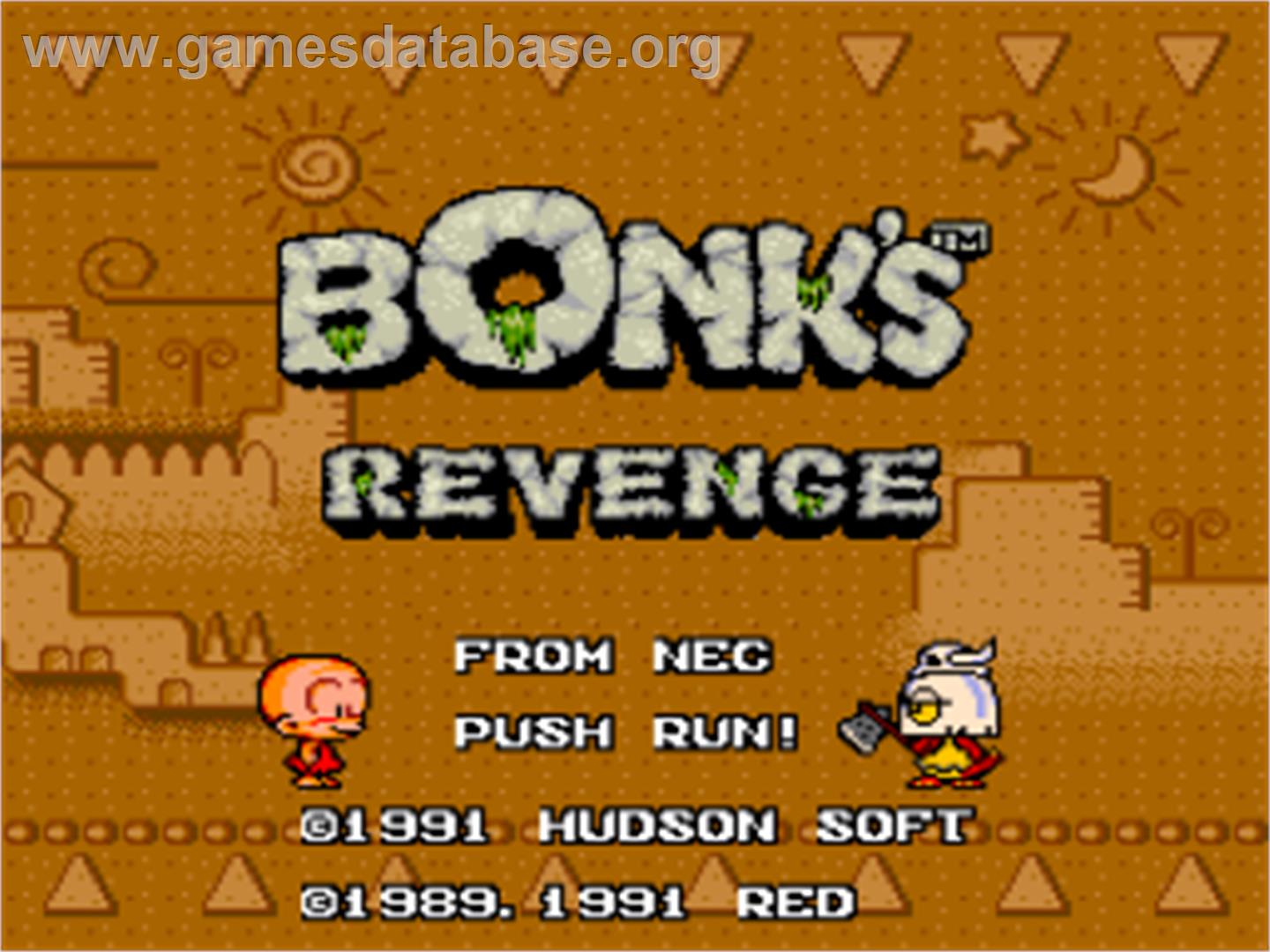 Bonk's Revenge - NEC TurboGrafx-16 - Artwork - Title Screen