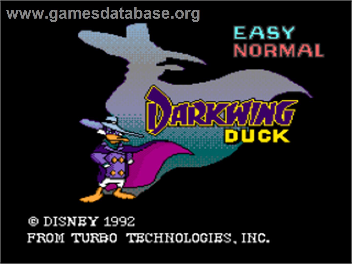 Disney's Darkwing Duck - NEC TurboGrafx-16 - Artwork - Title Screen