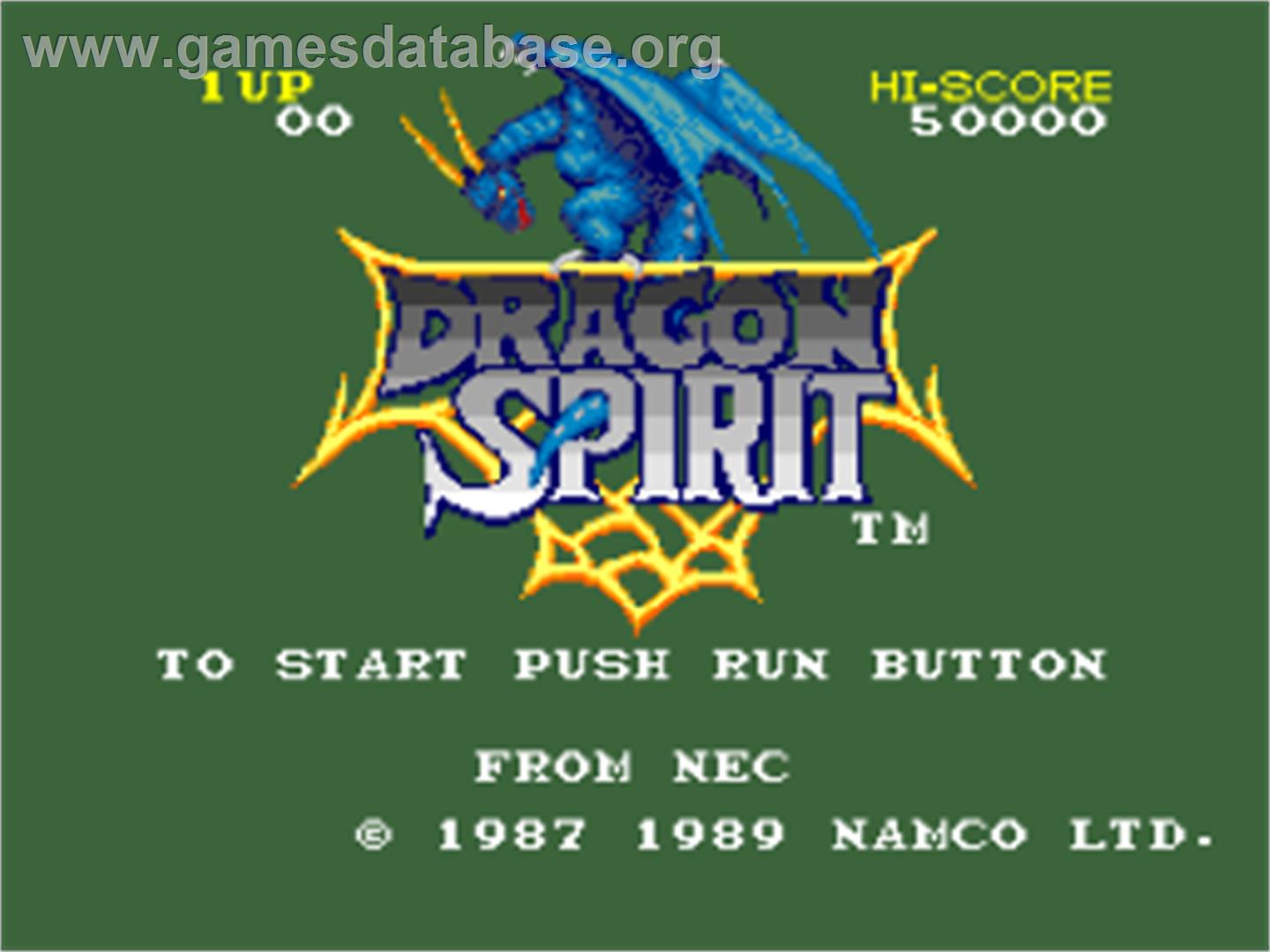 Dragon Spirit: The New Legend - NEC TurboGrafx-16 - Artwork - Title Screen