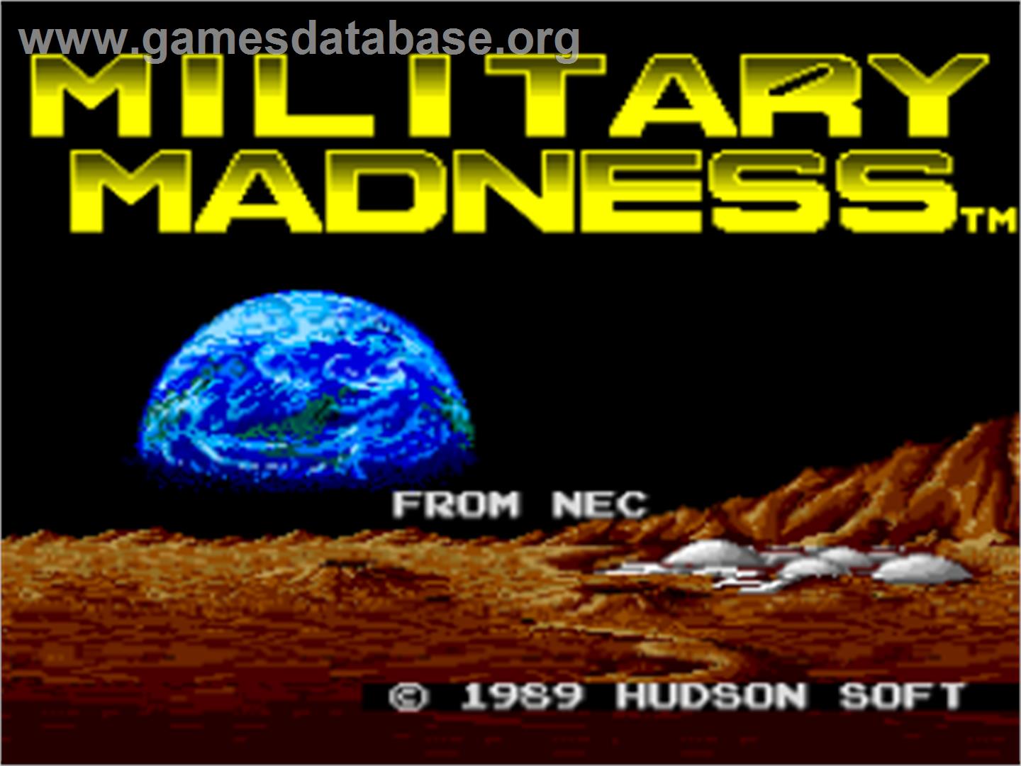 Military Madness - NEC TurboGrafx-16 - Artwork - Title Screen