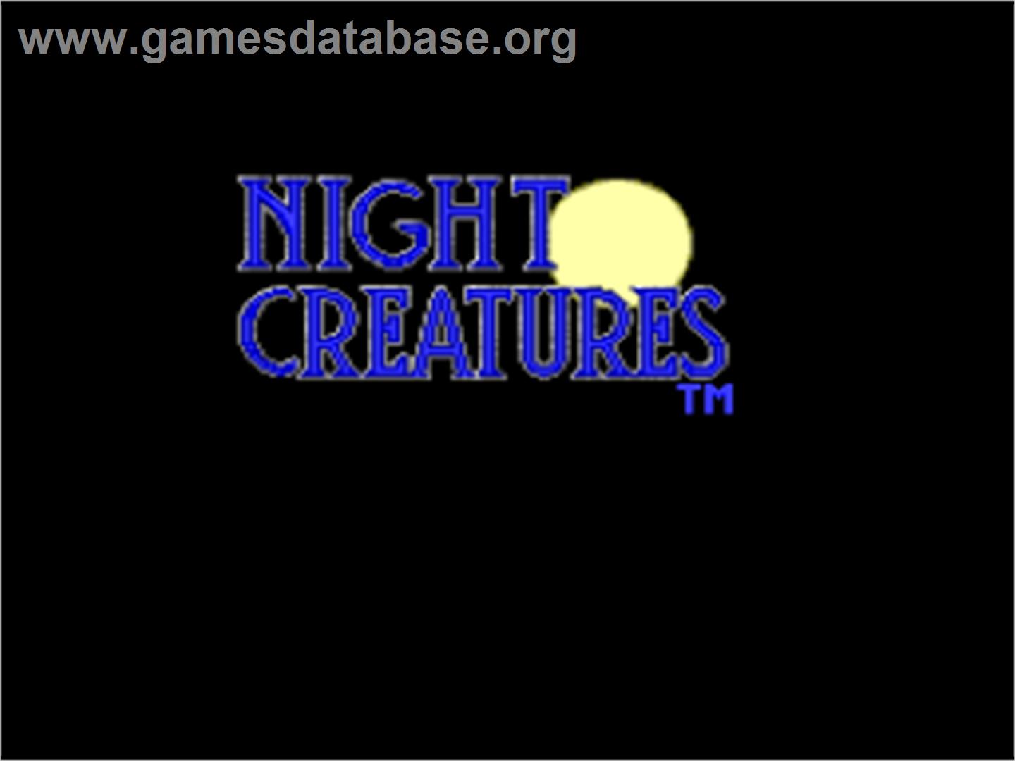 Night Creatures - NEC TurboGrafx-16 - Artwork - Title Screen