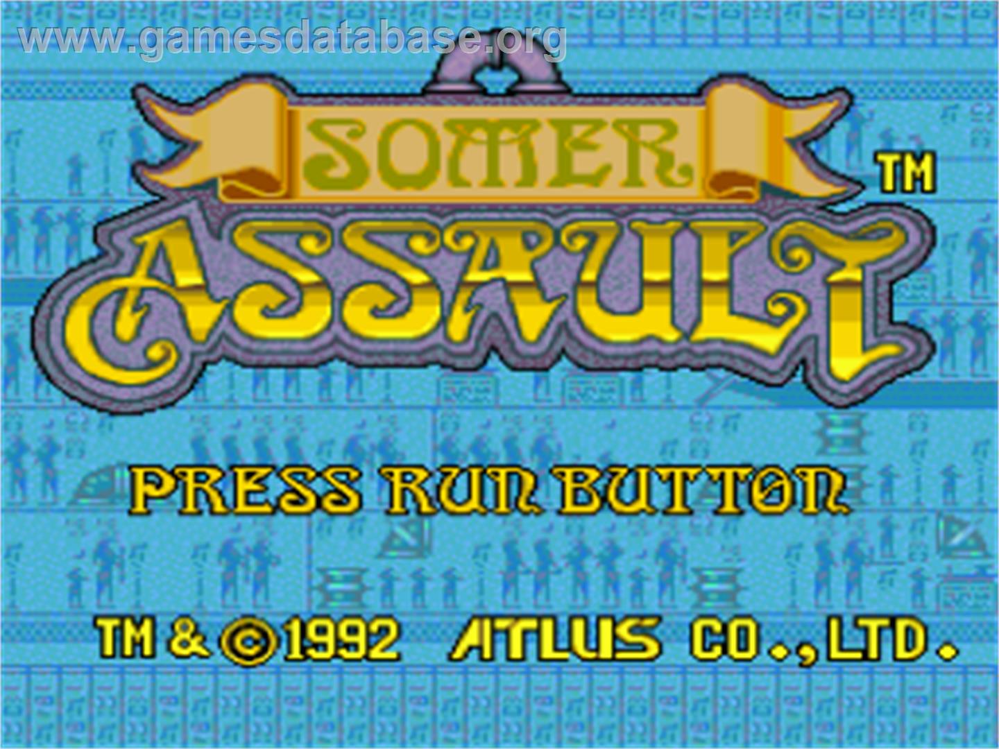 Somer Assault - NEC TurboGrafx-16 - Artwork - Title Screen