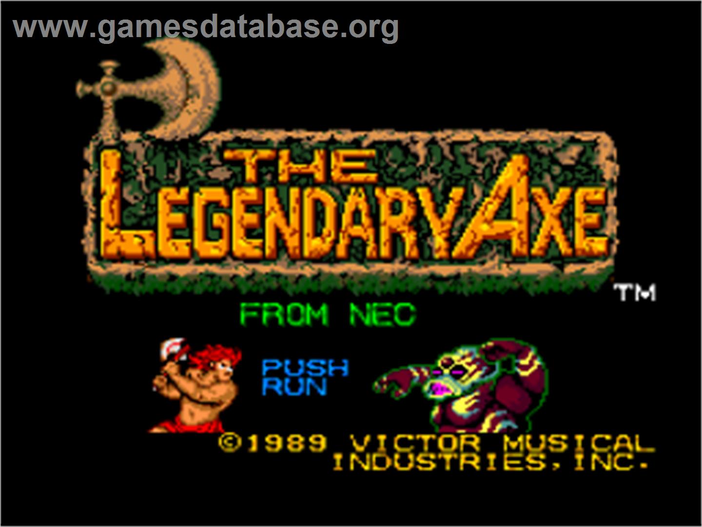 The Legendary Axe - NEC TurboGrafx-16 - Artwork - Title Screen