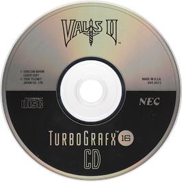 Artwork on the Disc for Valis 2 on the NEC TurboGrafx CD.