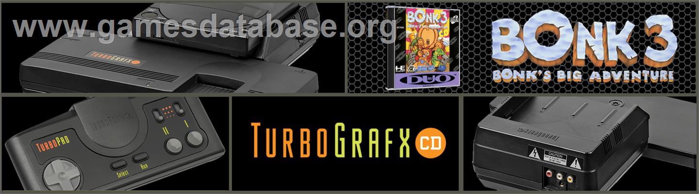 Bonk 3: Bonk's Big Adventure - NEC TurboGrafx CD - Artwork - Marquee