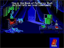 In game image of Loom on the NEC TurboGrafx CD.