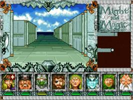 In game image of Might and Magic III: Isles of Terra on the NEC TurboGrafx CD.