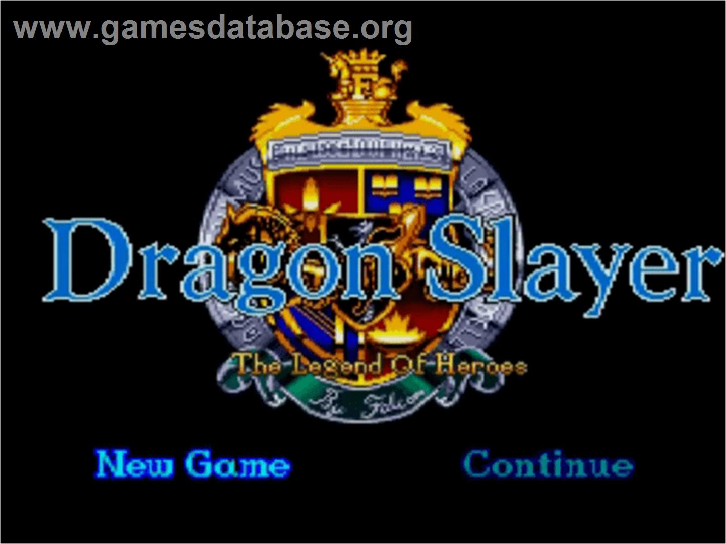 Dragon Slayer: The Legend of Heroes - NEC TurboGrafx CD - Artwork - Title Screen
