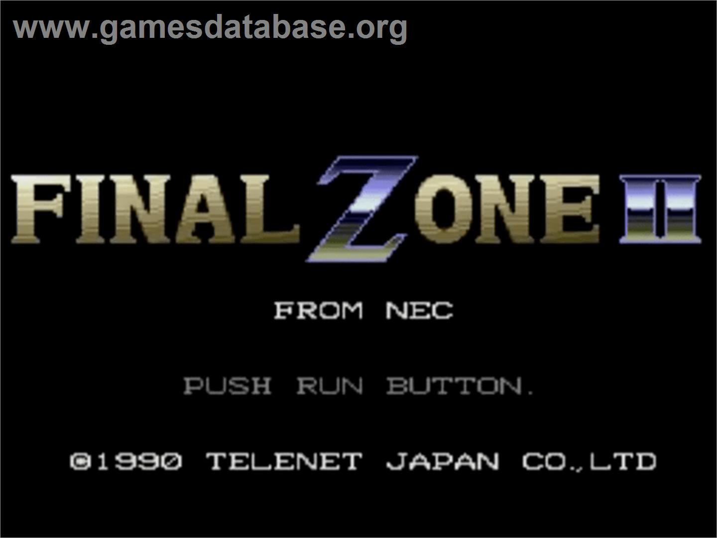 Final Zone 2 - NEC TurboGrafx CD - Artwork - Title Screen