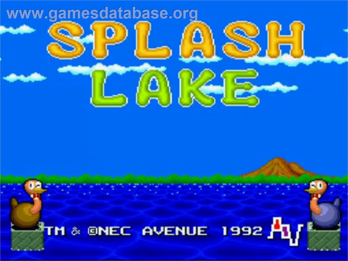 Splash Lake - NEC TurboGrafx CD - Artwork - Title Screen