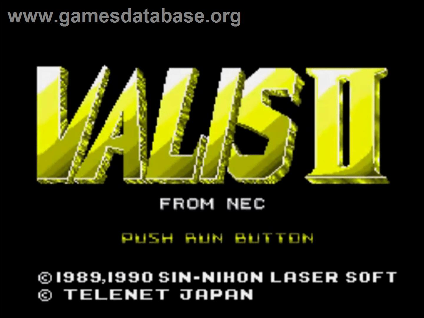 Valis 2 - NEC TurboGrafx CD - Artwork - Title Screen