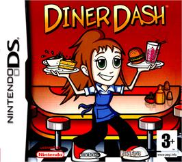 Box cover for Diner Dash: Sizzle & Serve on the Nintendo DS.
