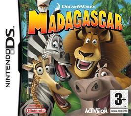 Box cover for Madagascar on the Nintendo DS.