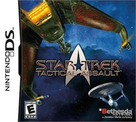 Box cover for Star Trek Tactical Assault on the Nintendo DS.