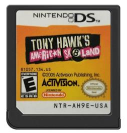 Cartridge artwork for Tony Hawk's American Sk8land on the Nintendo DS.