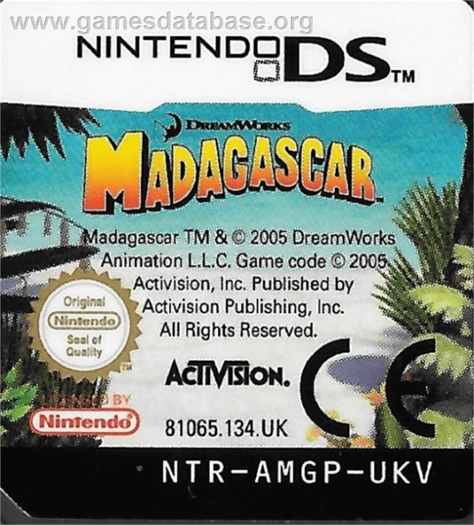 Madagascar - Nintendo DS - Artwork - Cartridge Top