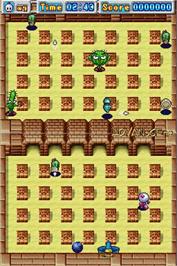 In game image of Bomberman on the Nintendo DS.