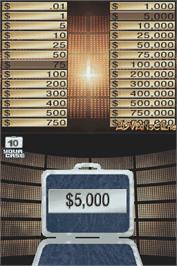 In game image of Deal or No Deal on the Nintendo DS.
