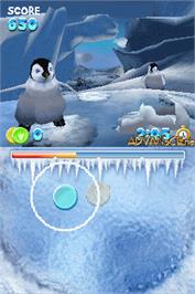 In game image of Happy Feet on the Nintendo DS.