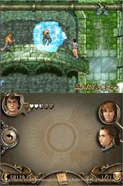 In game image of Harry Potter and the Goblet of Fire on the Nintendo DS.