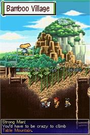 In game image of Mystery Dungeon: Shiren the Wanderer on the Nintendo DS.