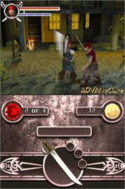 In game image of Pirates of the Caribbean: Dead Man's Chest on the Nintendo DS.