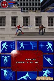 In game image of Spider-Man 2 on the Nintendo DS.