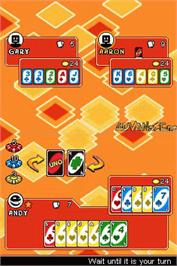 In game image of Uno 52 on the Nintendo DS.