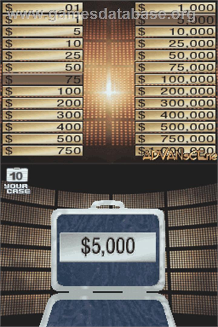 Deal or No Deal - Nintendo DS - Artwork - In Game