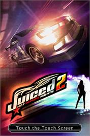 Title screen of Juiced 2: Hot Import Nights on the Nintendo DS.