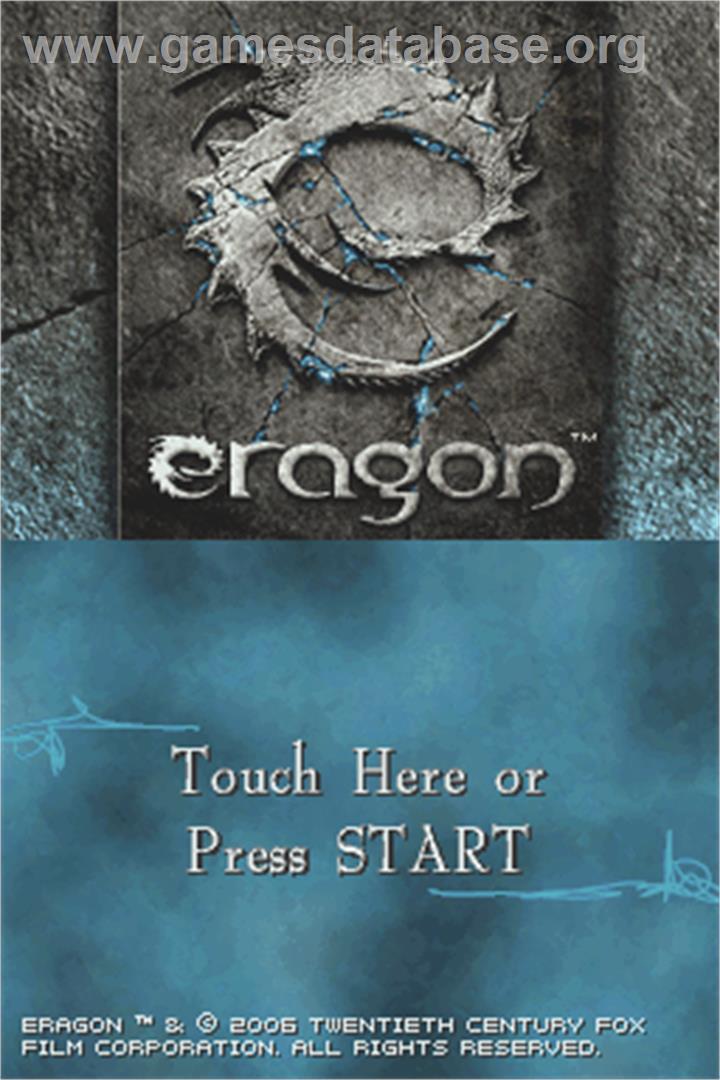 Eragon - Nintendo DS - Artwork - Title Screen