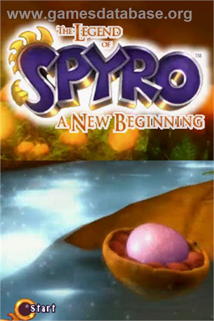 Legend of Spyro: A New Beginning - Nintendo DS - Artwork - Title Screen