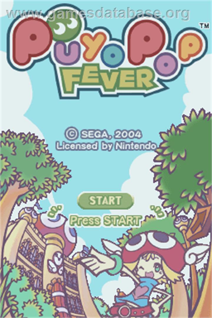 Puyo Puyo Fever 2 - Nintendo DS - Artwork - Title Screen