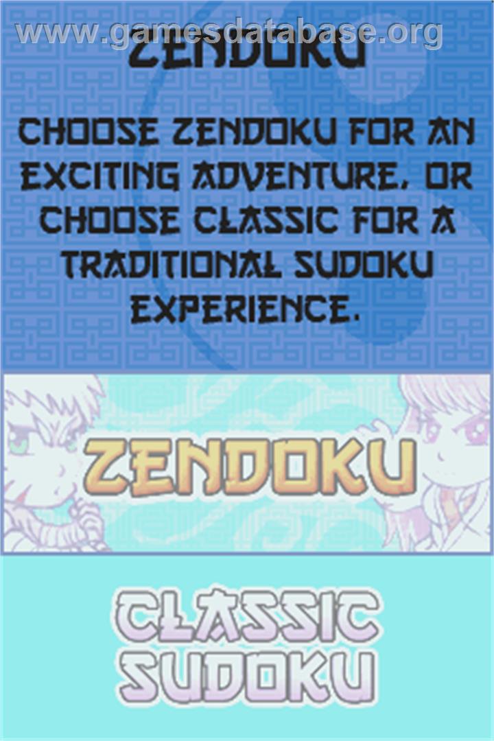 Zendoku - Nintendo DS - Artwork - Title Screen