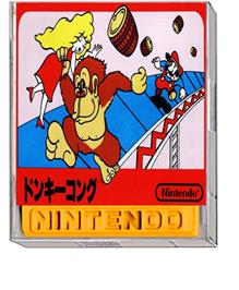 Box cover for Donkey Kong on the Nintendo Famicom Disk System.