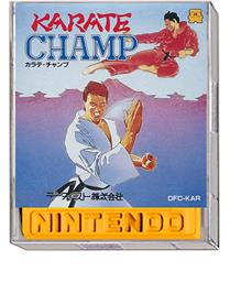 Box cover for Karate Champ on the Nintendo Famicom Disk System.