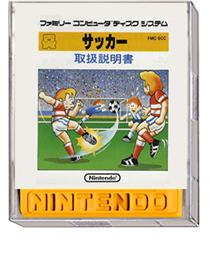 Box cover for Soccer on the Nintendo Famicom Disk System.