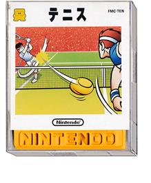 Box cover for Tennis on the Nintendo Famicom Disk System.
