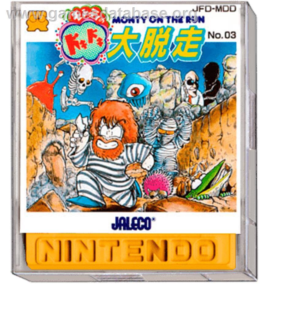Monty on the Run - Monty no Doki Doki Dai Dassou - Nintendo Famicom Disk System - Artwork - Box