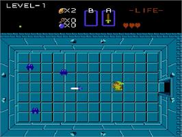 In game image of Zelda no Densetsu - The Hyrule Fantasy on the Nintendo Famicom Disk System.